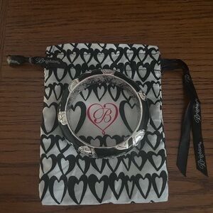 Brighton Black and Silver Heart Motif Bangle